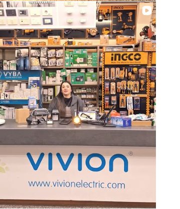 Exhibición de productos en el local